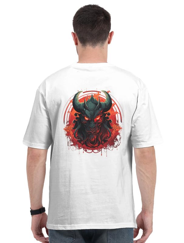 Buy THE MANZAA STORE Unisex Oversized Oni Devil Japanese T-Shirt